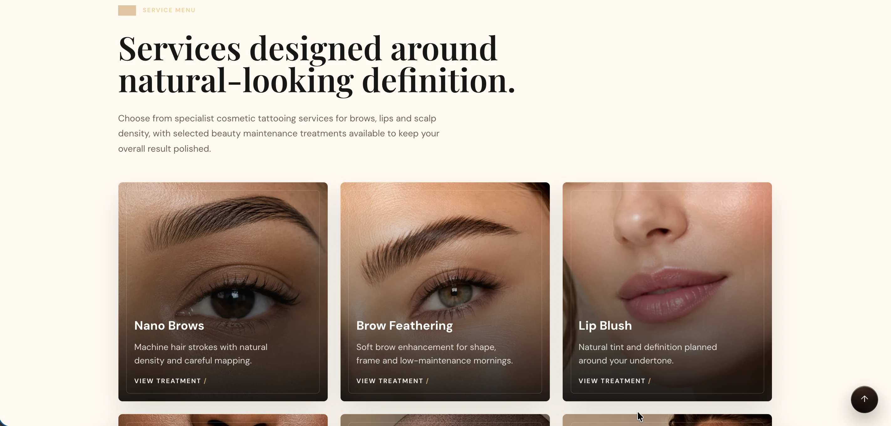 New Nefertiti Studio services section with six dedicated specialist service pages